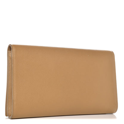 Saint Laurent Calfskin Large Belle De Jour Clutch Beige 3 of 6