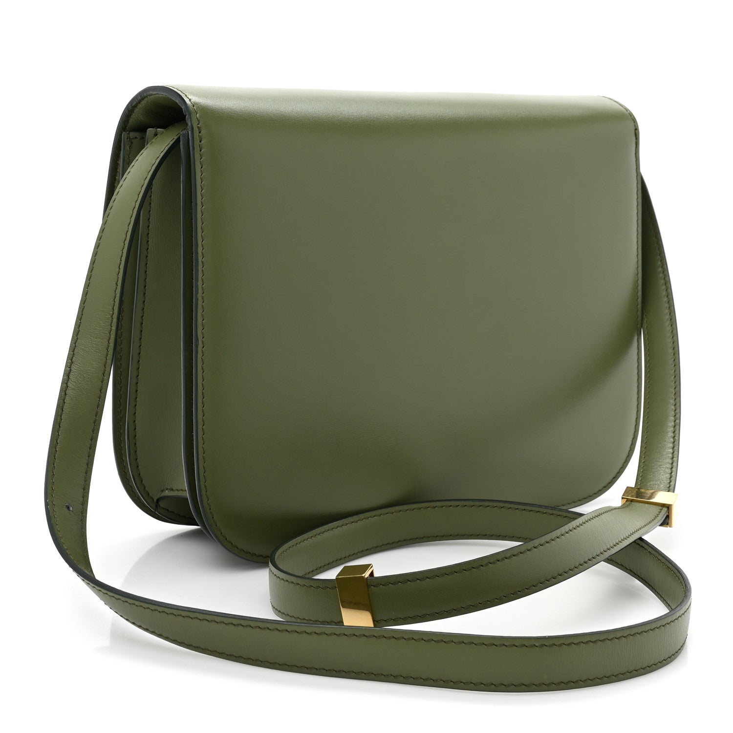 Celine Box Calfskin Classic Box Medium Flap Bag Army Green 3 of 11