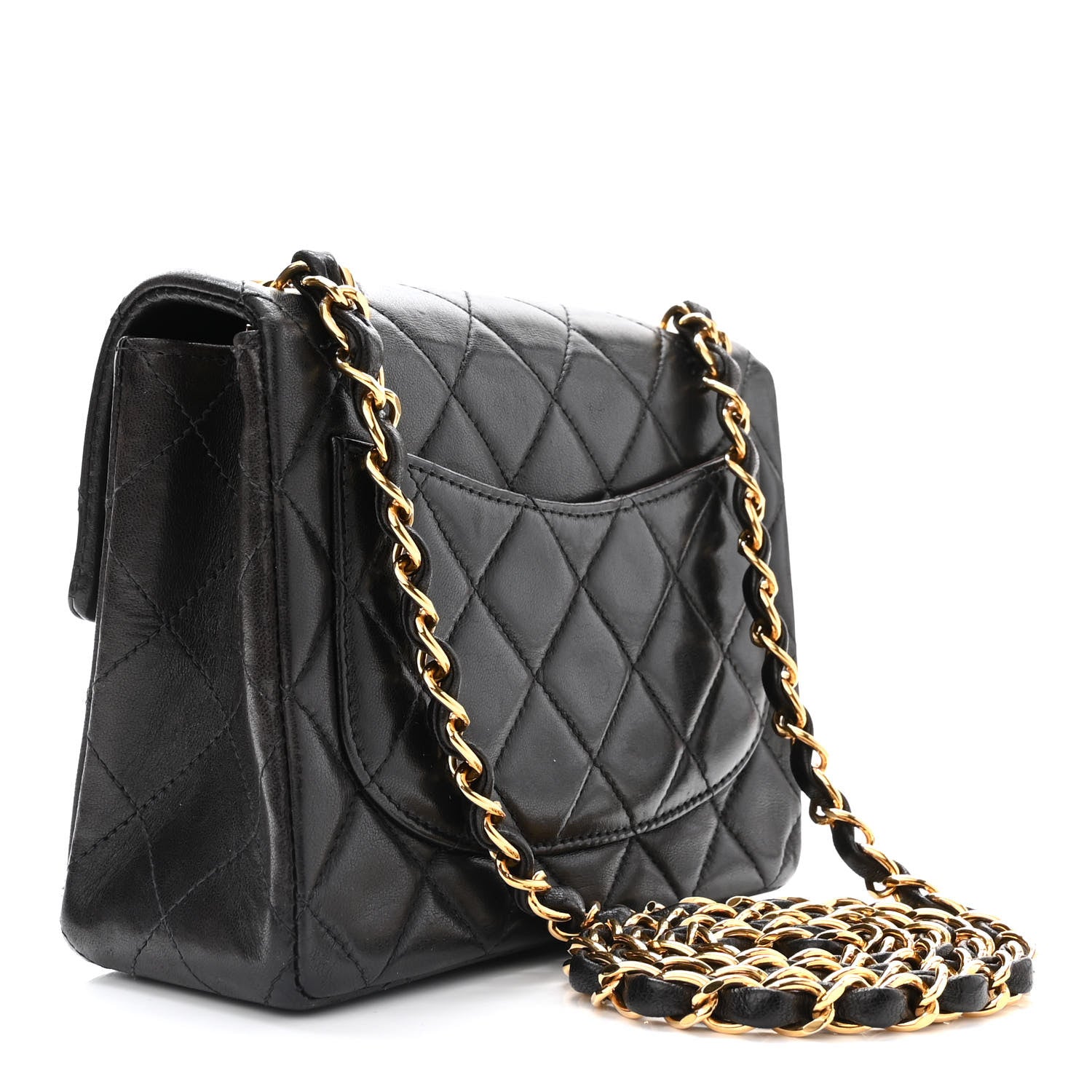 Chanel Lambskin Quilted Mini Square Flap Black 3 of 10