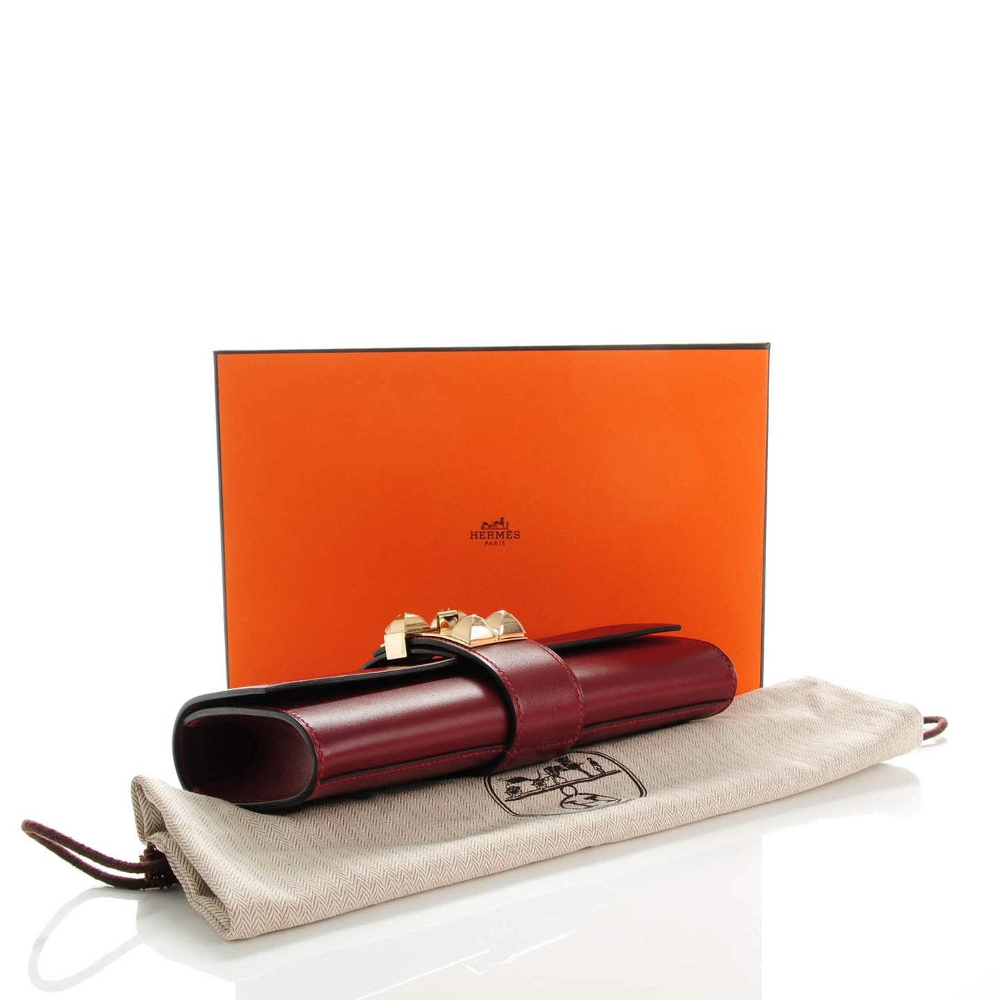 Tadelakt Medor 23 Clutch Rouge H
