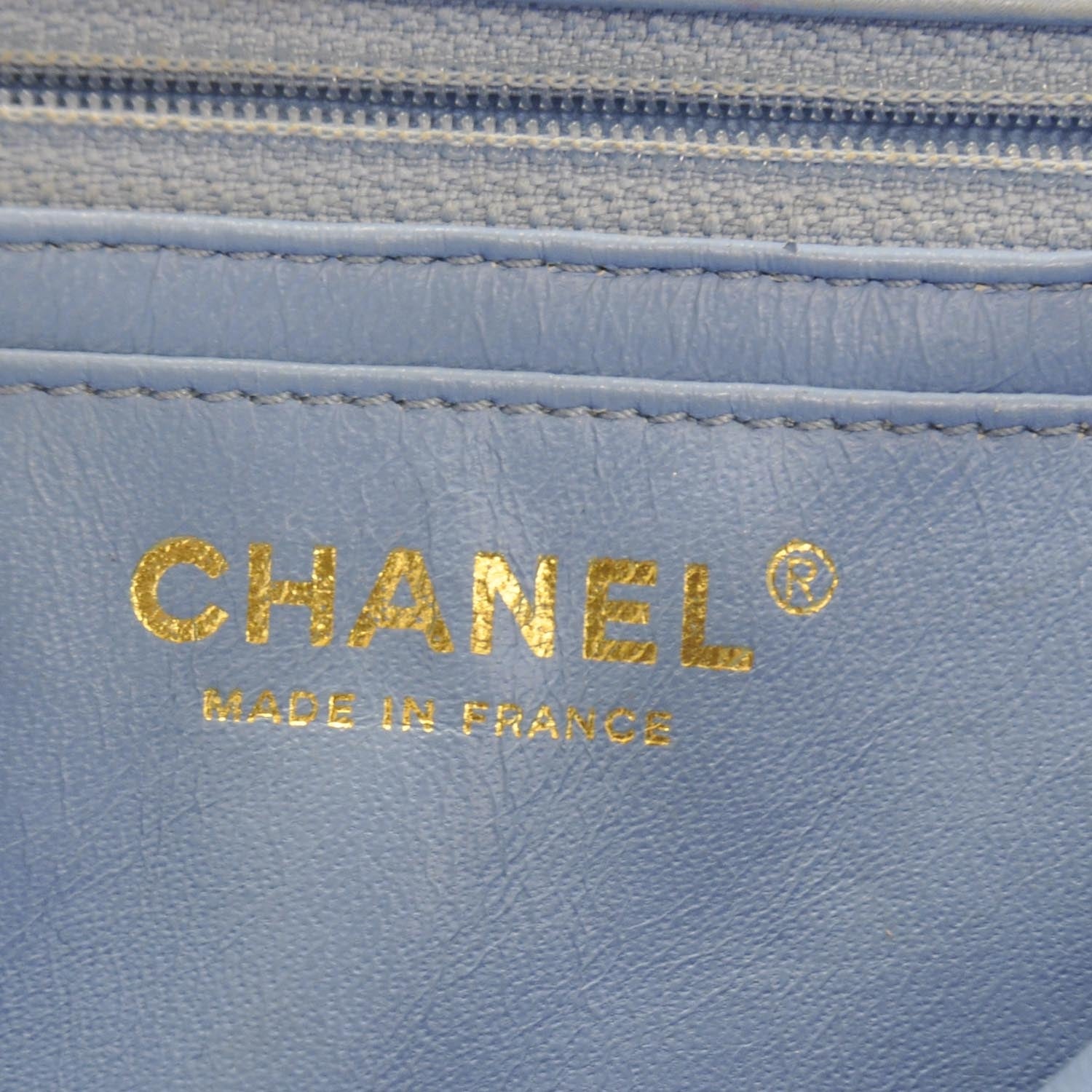 Chanel Lambskin Valentine Charms Medium Flap Baby Blue 8 of 11