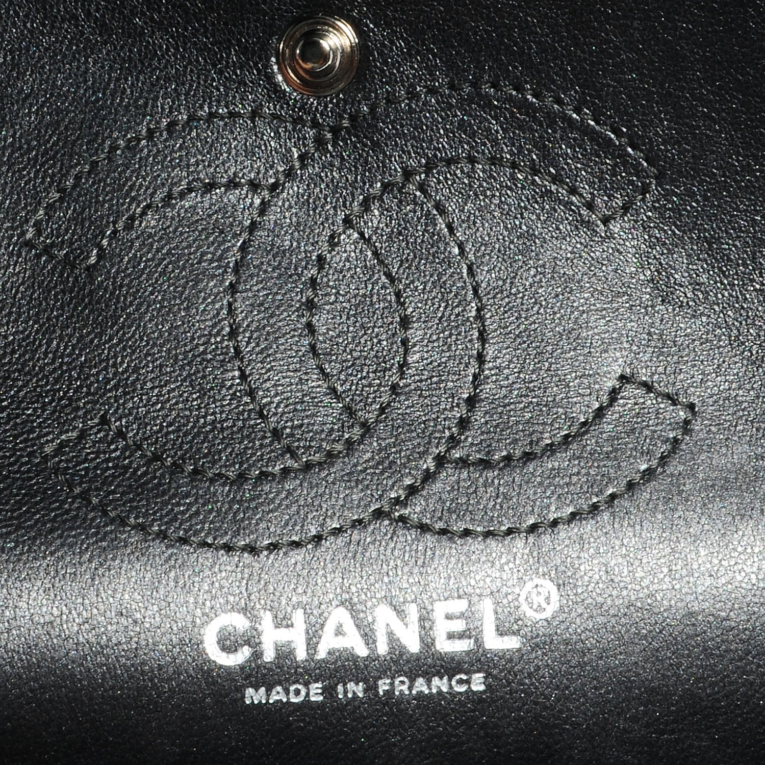 Chanel Glazed Calfskin 2.55 Reissue 224 Flap Black 6 of 8