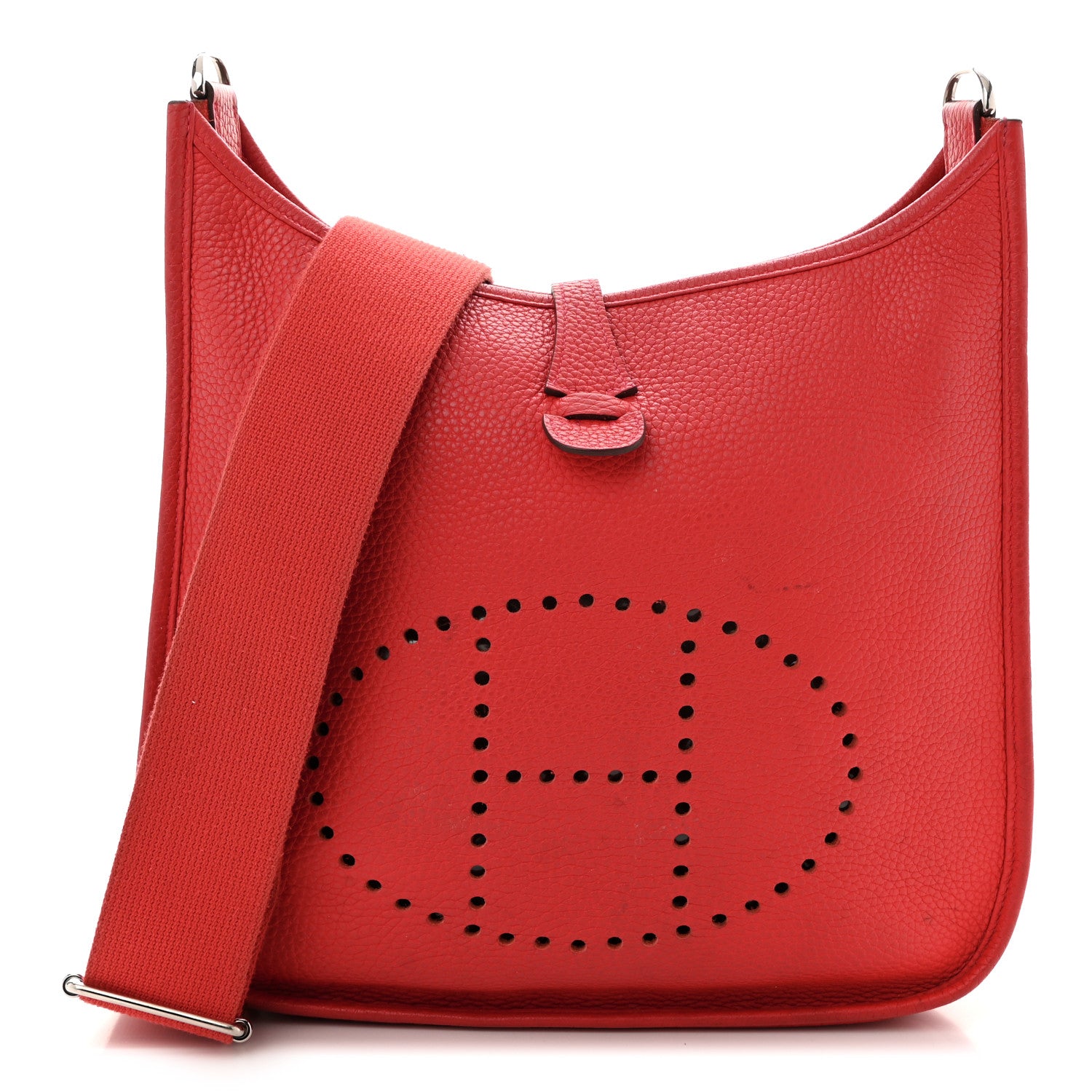 Hermes Taurillon Clemence Evelyne III PM Rouge Tomate 1 of 14