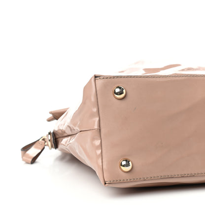 Valentino Garavani Patent Lacca Bow Dome Tote Blush 11 of 13