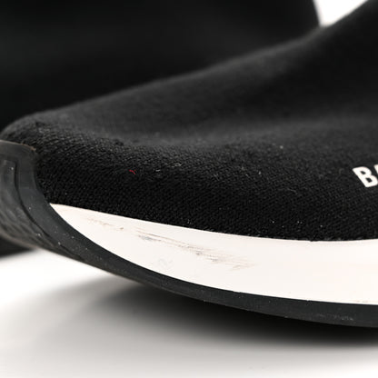 Balenciaga Neoprene Knit Womens Speed Sneakers 38 Black White 9 of 16