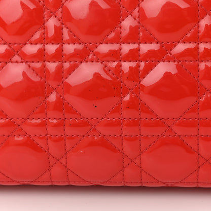 Christian Dior Patent Cannage Large Lady Dior Red 17 of 19