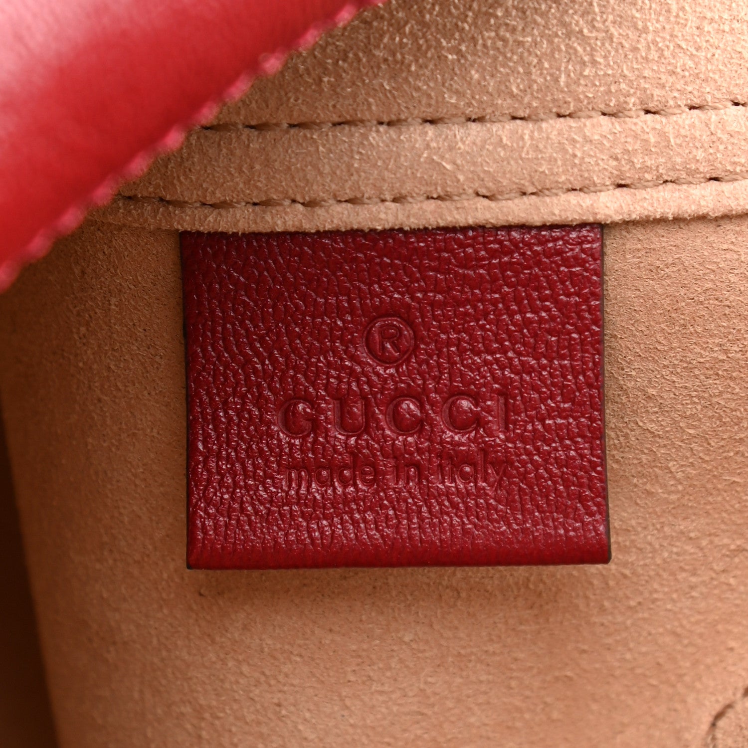 Gucci New Sakai Calfskin Lux Small Dahlia Tote New Cherry Red 6 of 9