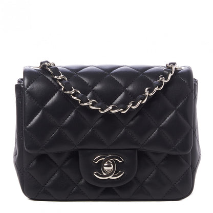 Chanel Lambskin Quilted Mini Square Flap Black 1 of 10