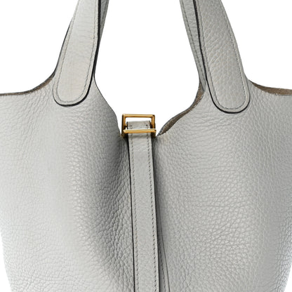 Hermes Taurillon Clemence Picotin Lock 18 PM Bleu Pale 8 of 14