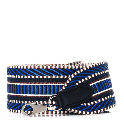 Hermes Toile Swift 50mm Sangle Cavale Shoulder Strap Bleu Zellige Indigo Black 1 of 5