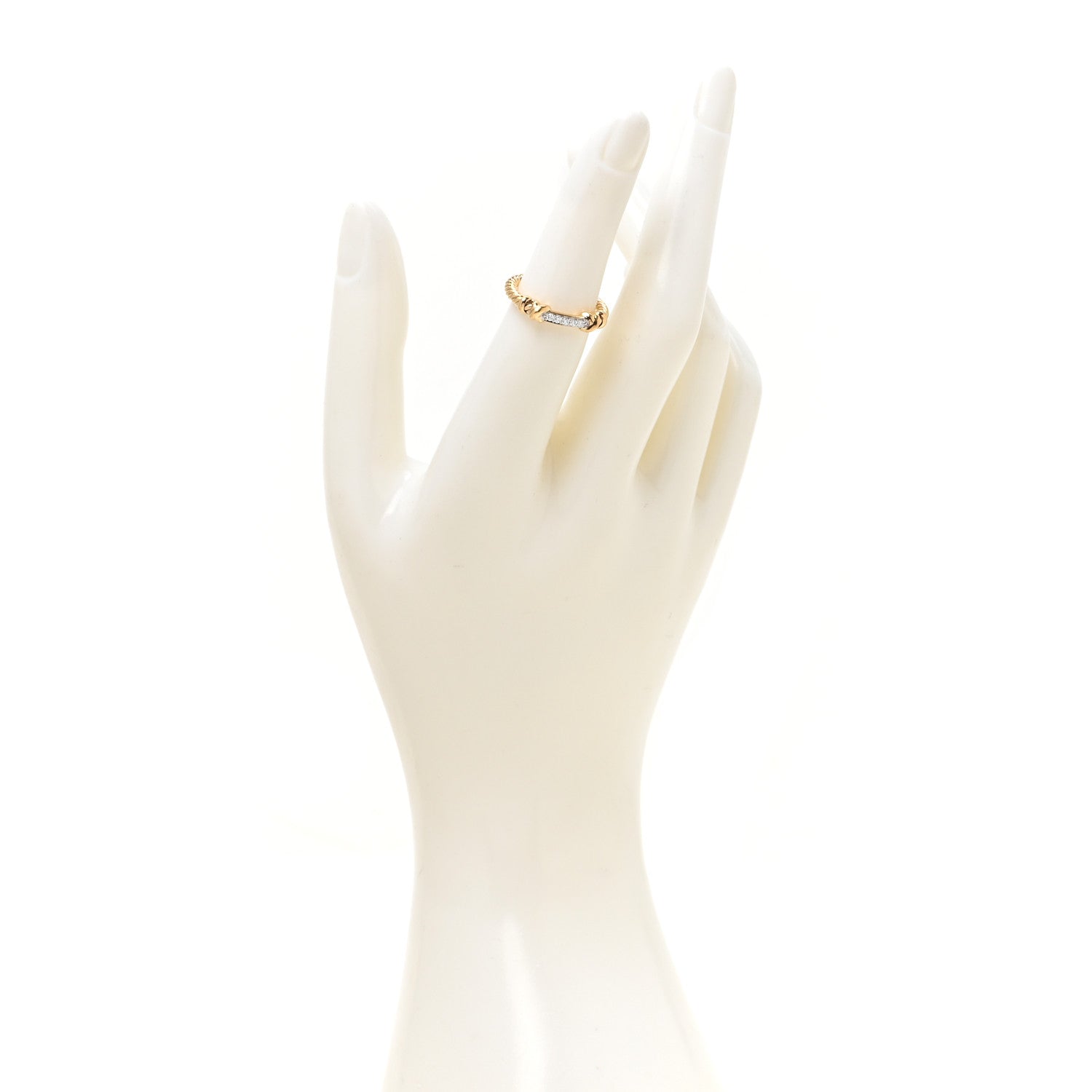 David Yurman 18K Yellow Gold Diamond Petite Helena Wrap Ring 49 5 3 of 10
