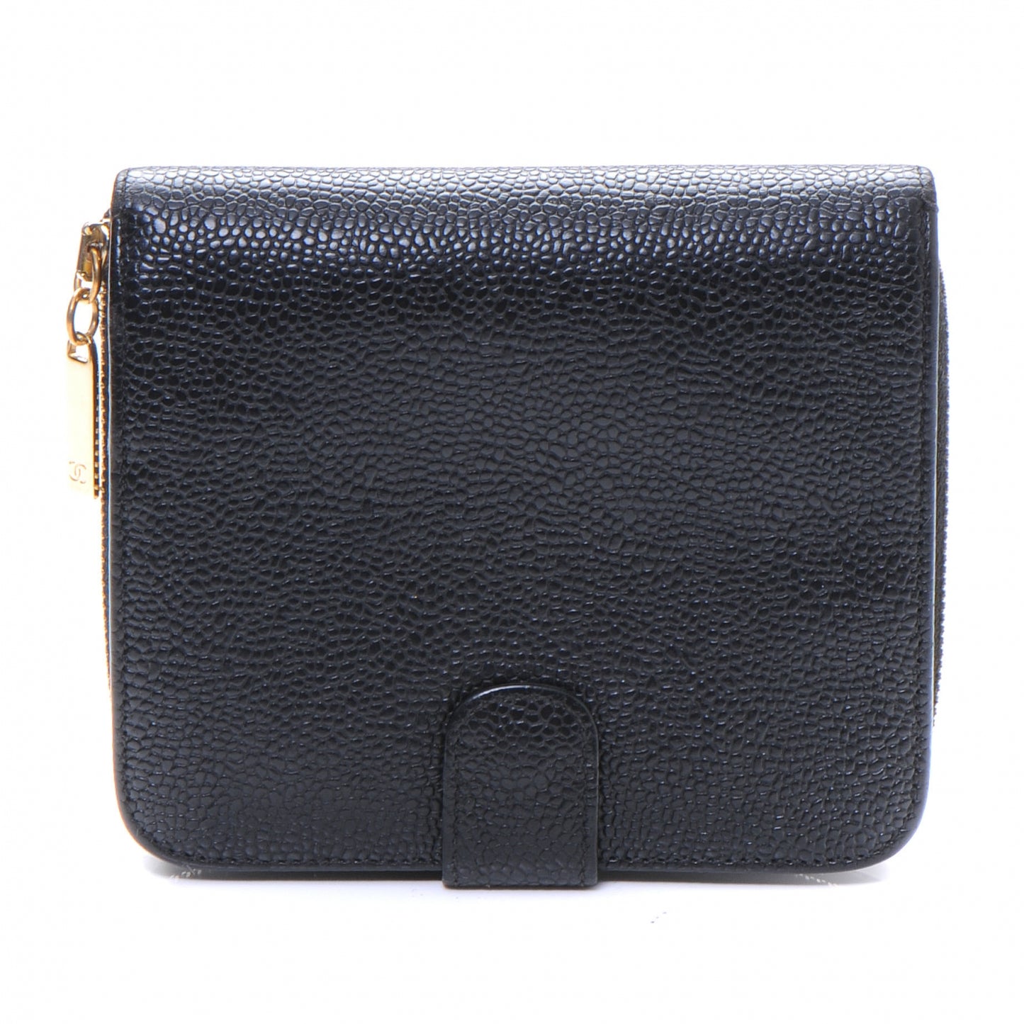 Caviar Zip Around Wallet Black