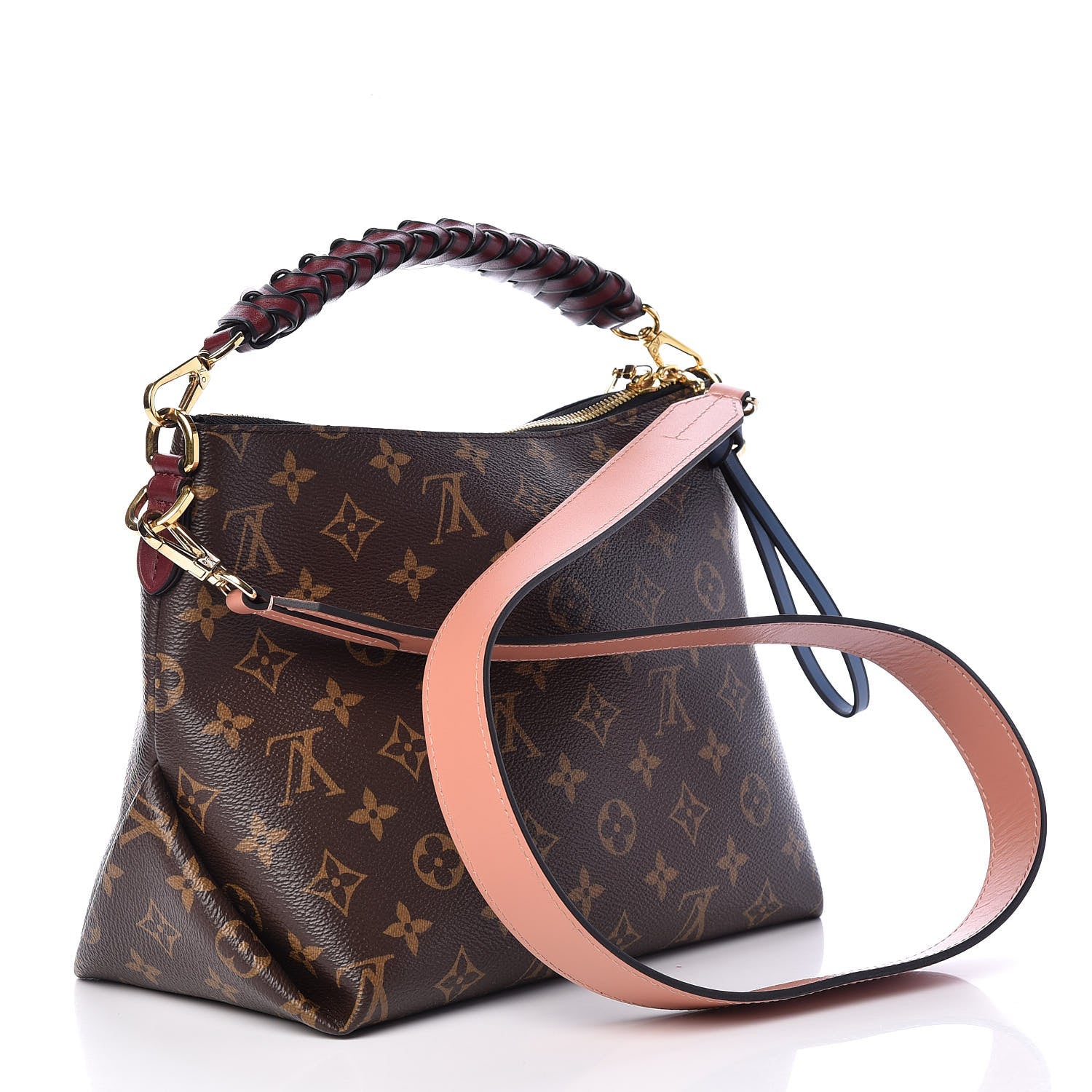 Louis Vuitton Monogram Beaubourg Hobo Mini Bordeaux Red Peach Safran Blue Jean Blue 3 of 12