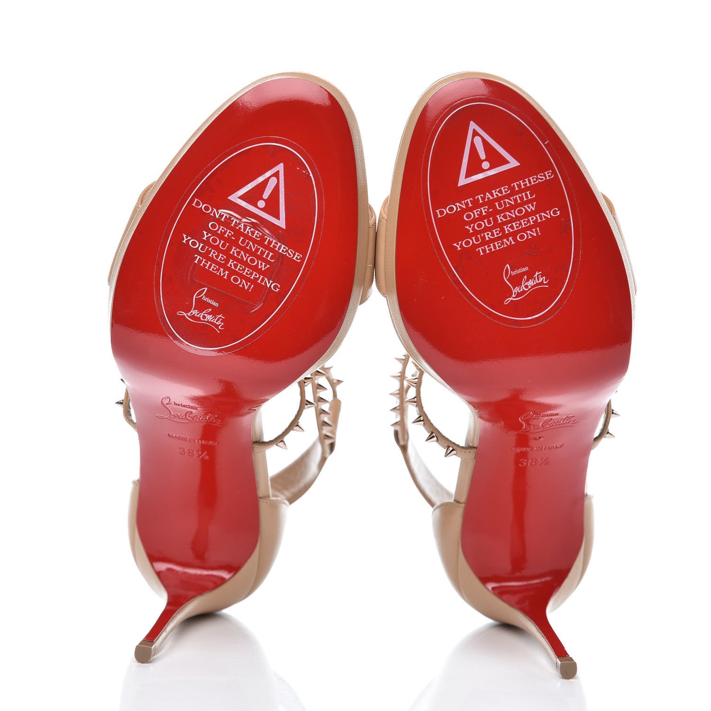 Kid Choca Spikes 100 Sandals 38.5 Nude Light Gold