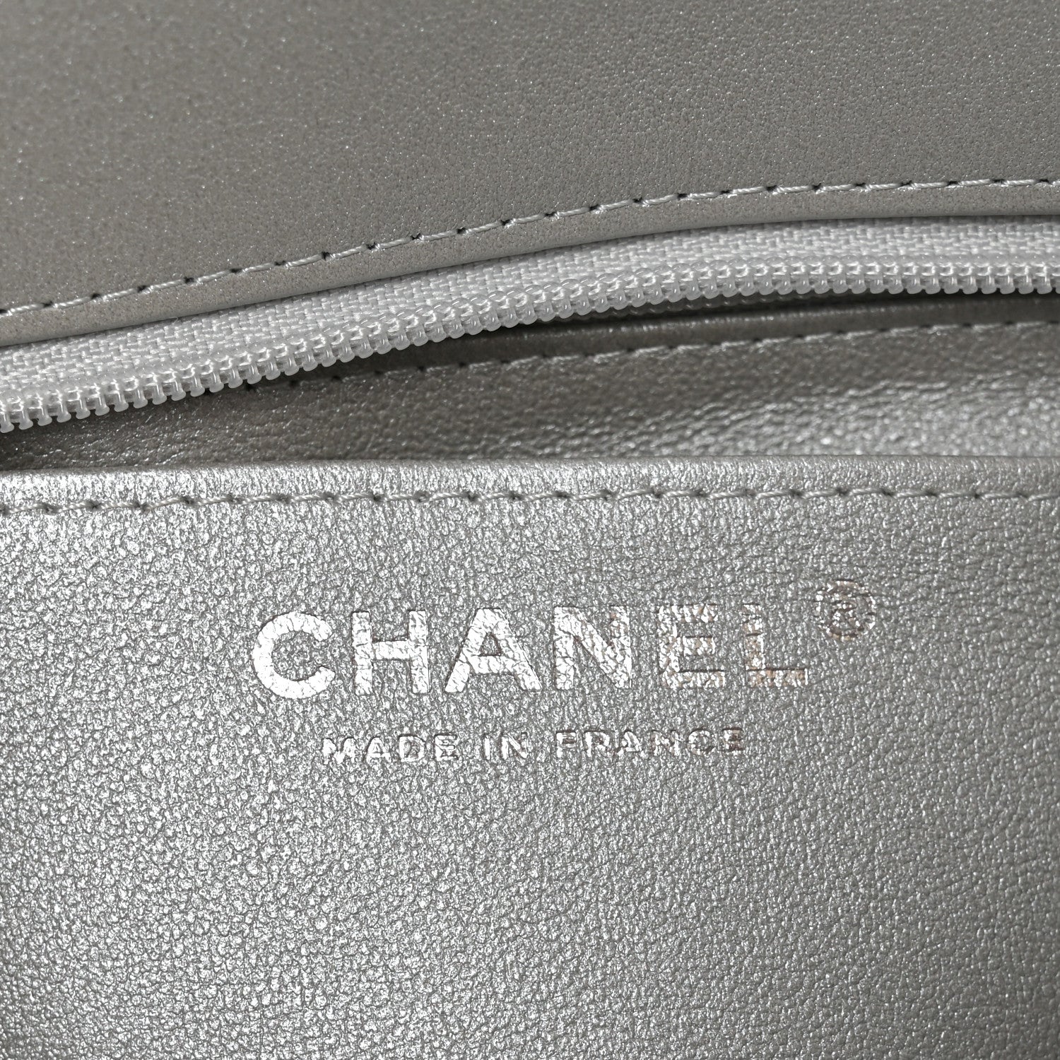 Chanel Metallic Lambskin Quilted Space Charms Mini Rectangular Flap Silver 6 of 10