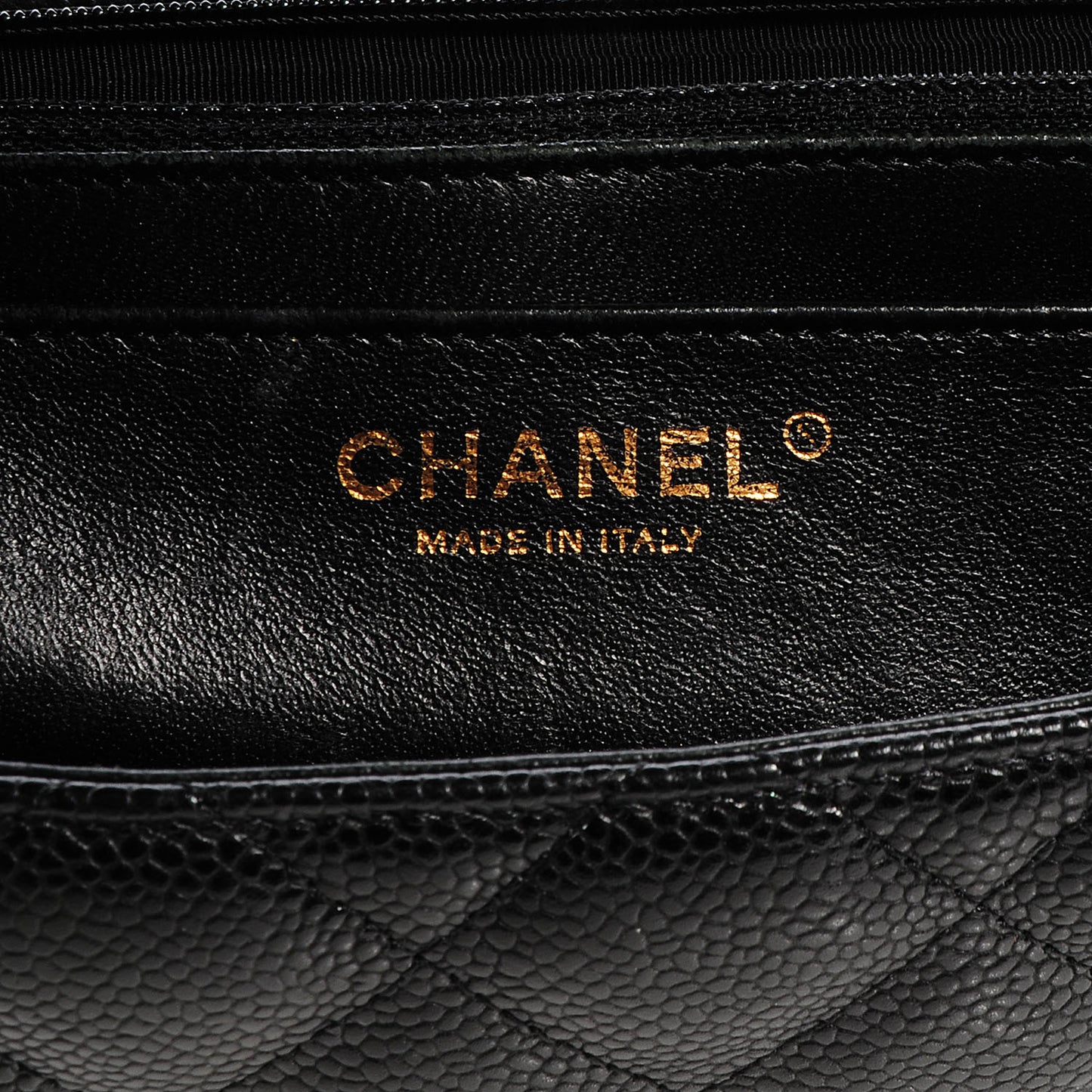 Caviar Jumbo Single Flap Black