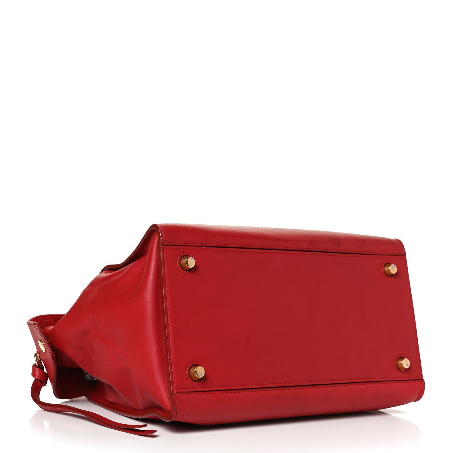 Celine Bullhide Calfskin Medium Ring Bag Red 4 of 11