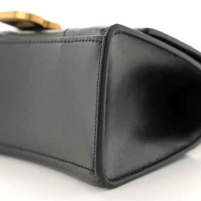 Balenciaga Shiny Box Calfskin Hourglass Top Handle Bag XS Black 10 of 11