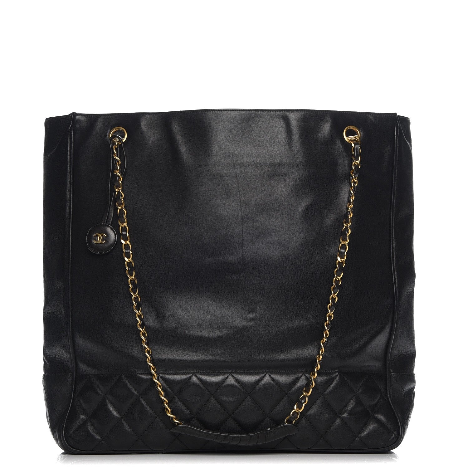 Chanel Lambskin Quilted Tote Black 1 of 8