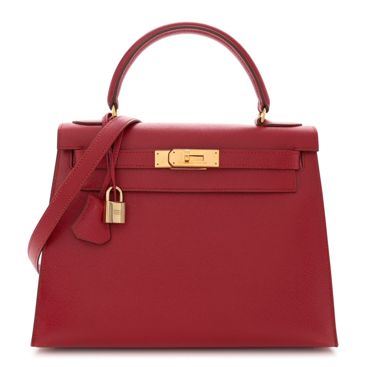 Hermes Courchevel Kelly Sellier 28 Rouge Vif 1 of 17
