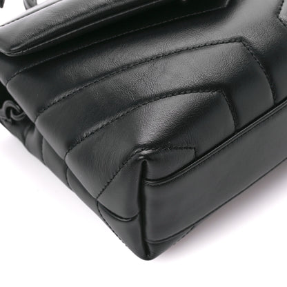 Saint Laurent Calfskin Y Quilted Monogram Monochrome Toy Loulou Crossbody Bag Black 10 of 11