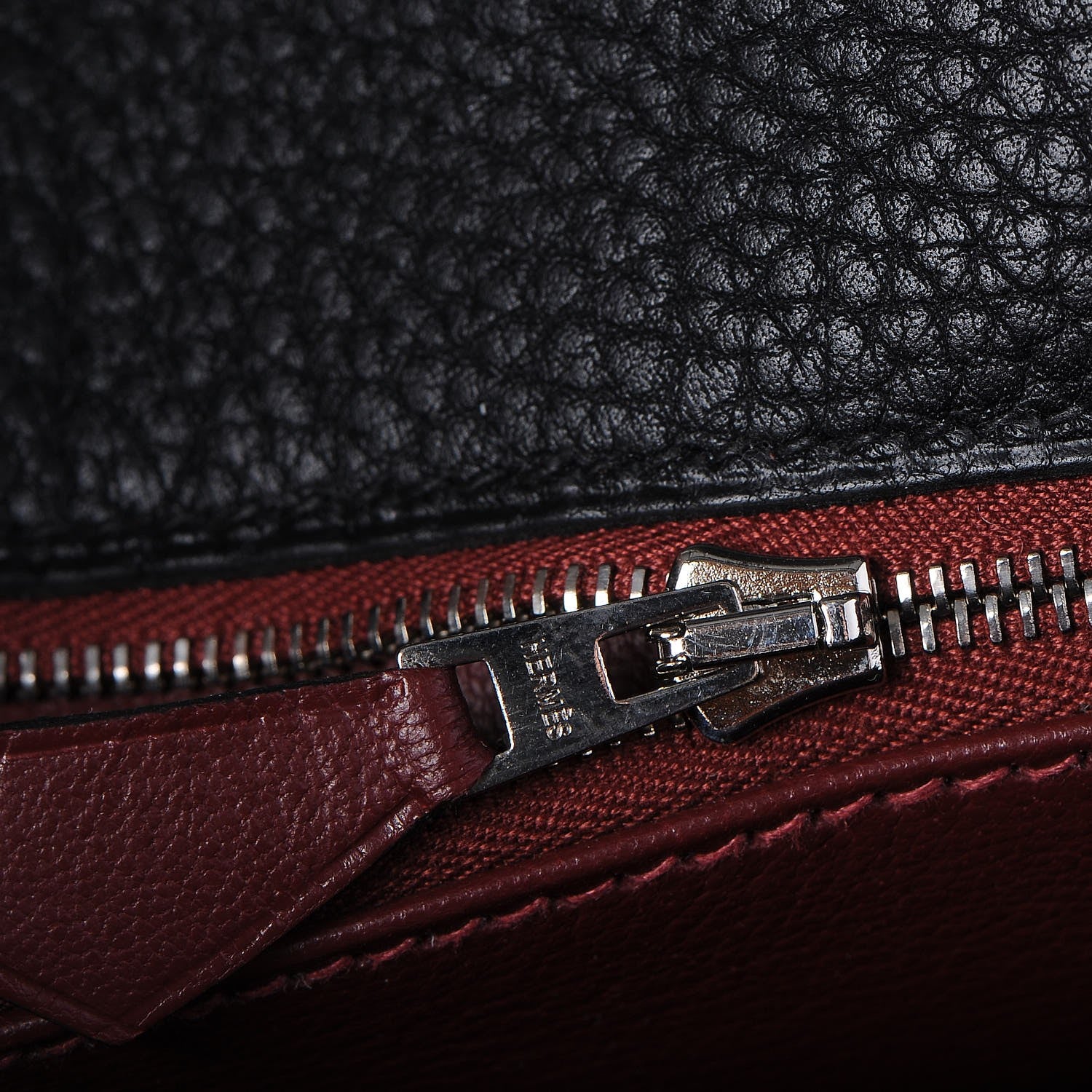 Hermes Fjord Horseshoe Kelly Retourne 40 Black Rouge H 21 of 34