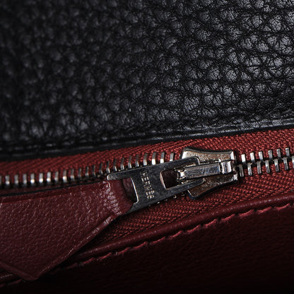 Hermes Fjord Horseshoe Kelly Retourne 40 Black Rouge H 21 of 34