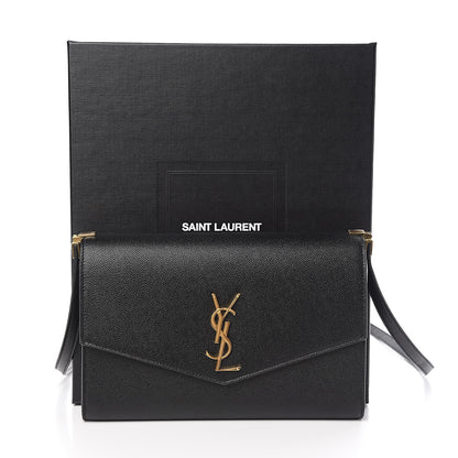 Saint Laurent Grain De Poudre Mini Uptown Crossbody Bag Black 10 of 10