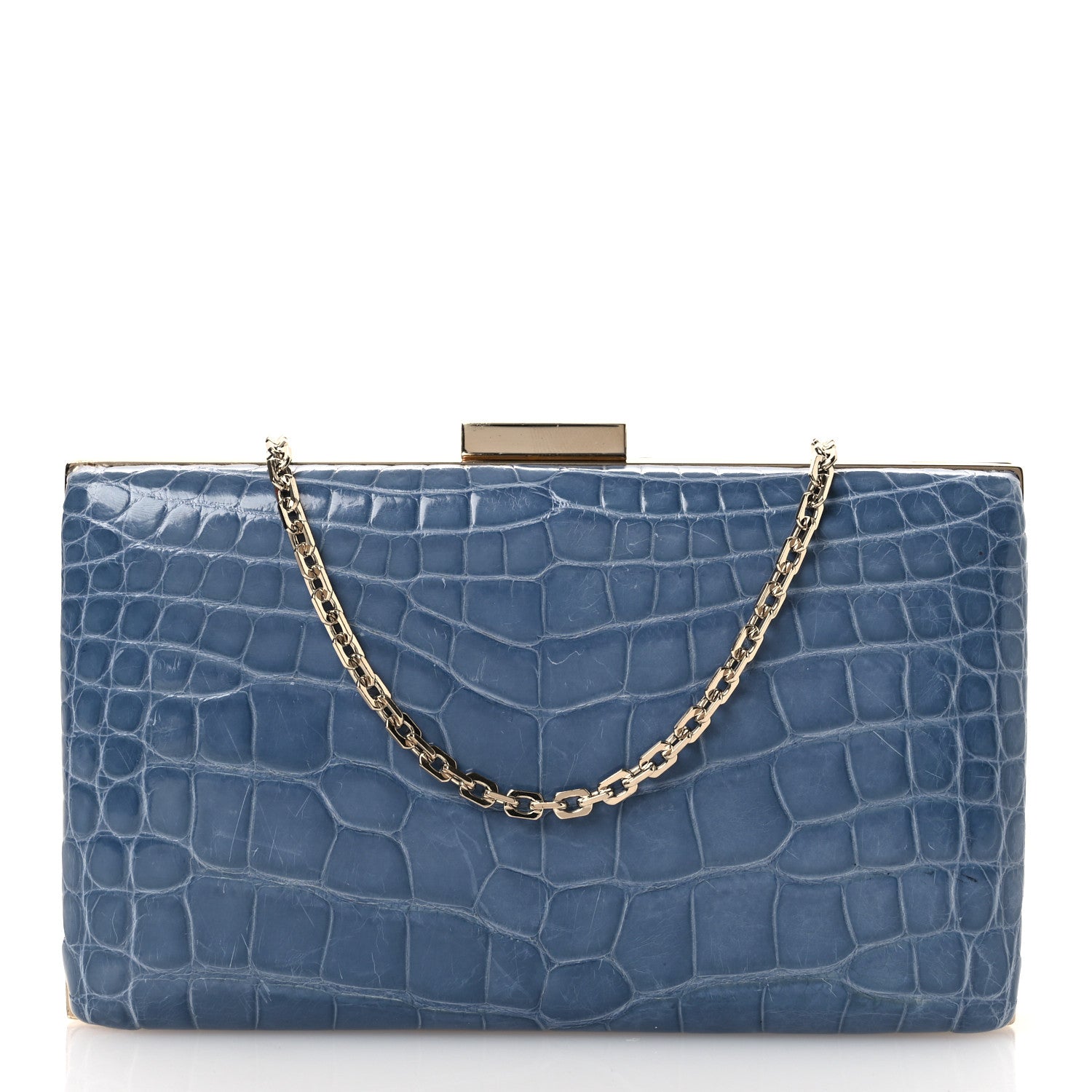 Valentino Garavani Alligator Frame Cluch Niagara 1 of 11