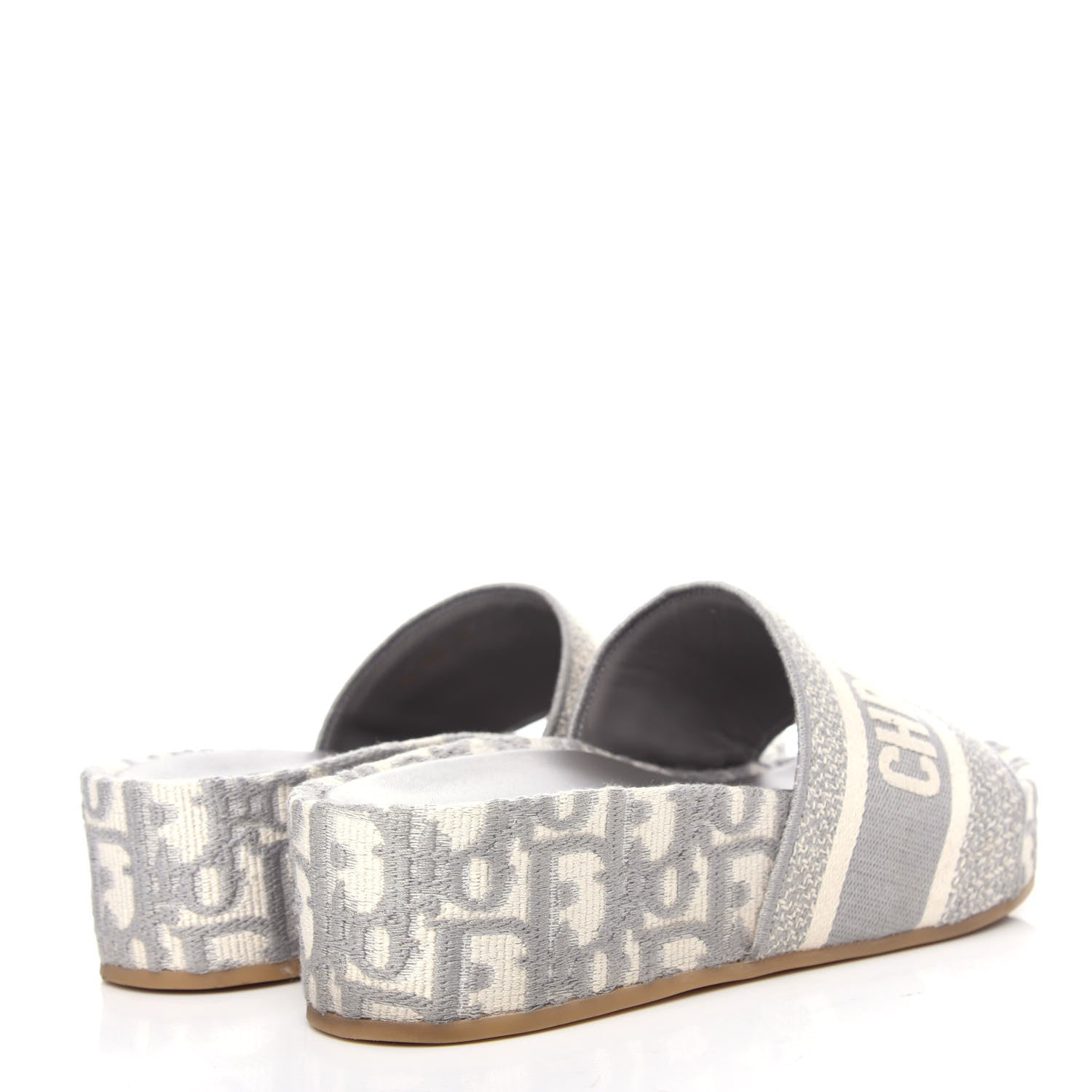 Christian Dior Oblique D-Way Platform Sandal 37 Grey Stone 4 of 11