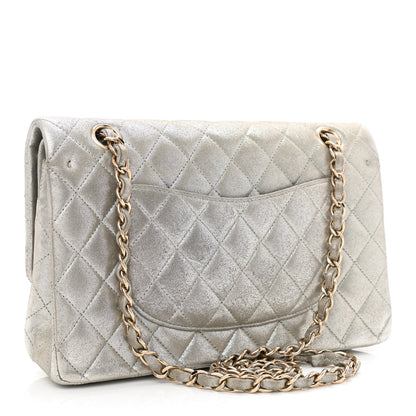 Chanel Iridescent Calfskin Medium Double Flap Silver 2 of 10