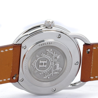 Hermes Stainless Steel Barenia 38mm Arceau Quartz Watch Fauve 6 of 13