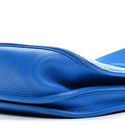 Hermes Taurillon Clemence Evelyne III PM Bleu Hydra 10 of 14