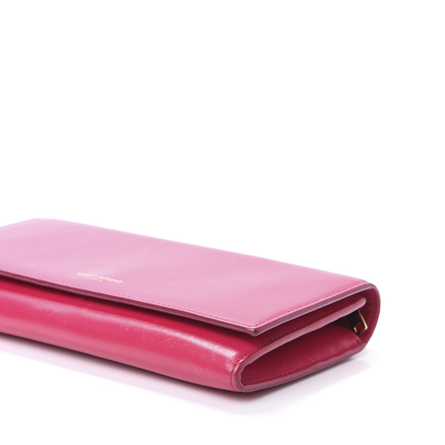 Calfskin Classic Large Marquage Flap Wallet Pink