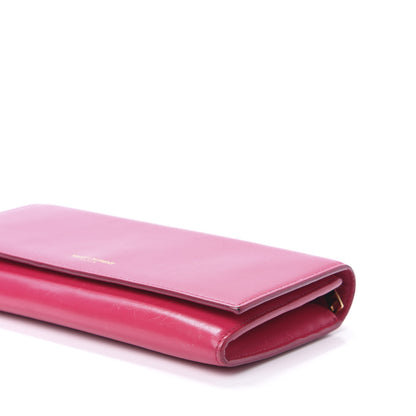 Saint Laurent Calfskin Classic Large Marquage Flap Wallet Pink 11 of 11