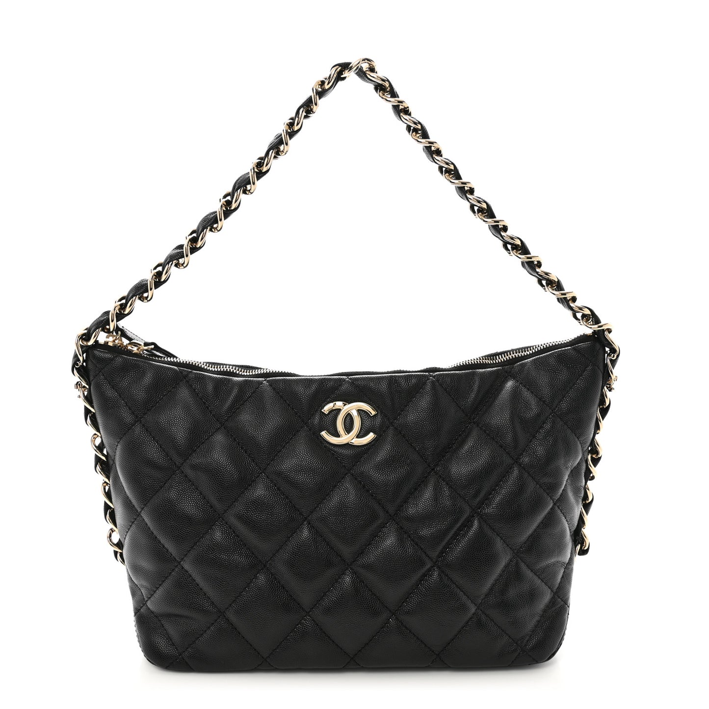Caviar Quilted Daylight Hobo Black