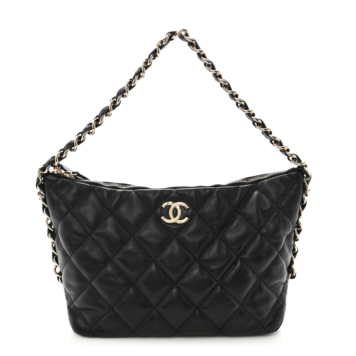 Chanel Caviar Quilted Daylight Hobo Black 1 of 11