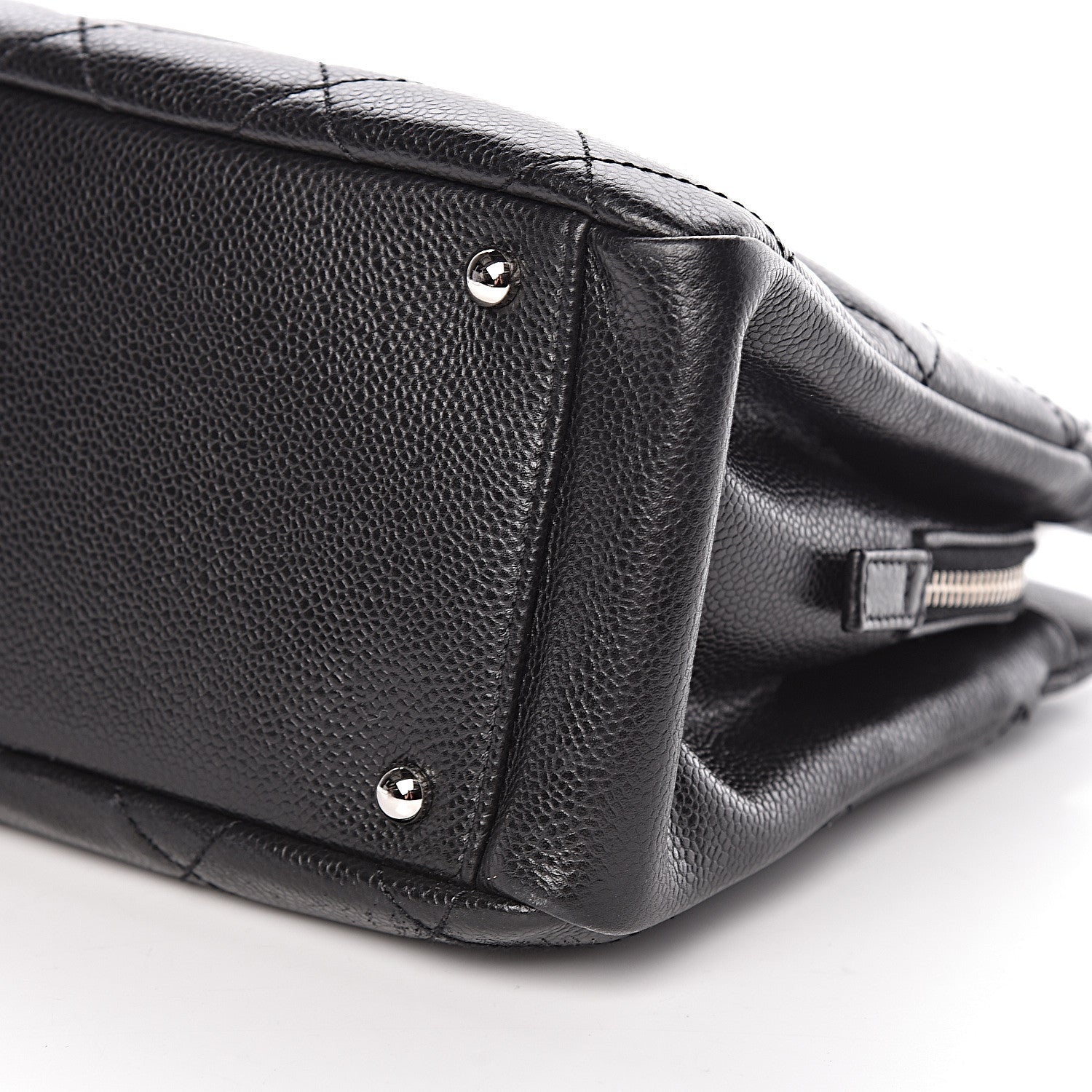 Chanel Caviar Quilted CC Timeless Soft Tote Black 9 of 10