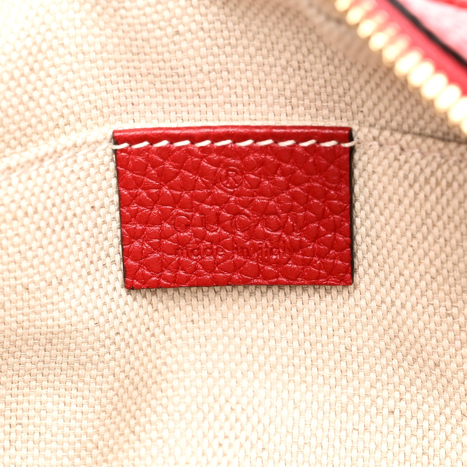 Gucci Pebbled Calfskin Small Soho Disco Bag Tabasco Red 6 of 10