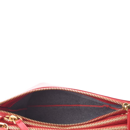 Celine Lambskin Small Trio Crossbody Bag Red 5 of 9