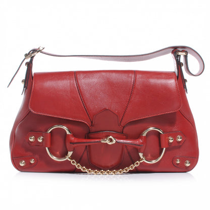 Gucci Leather Horsebit Flap Red 1 of 7