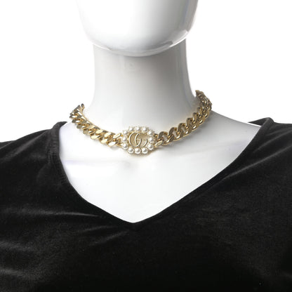 Gucci Pearl Double G Choker Gold 2 of 4