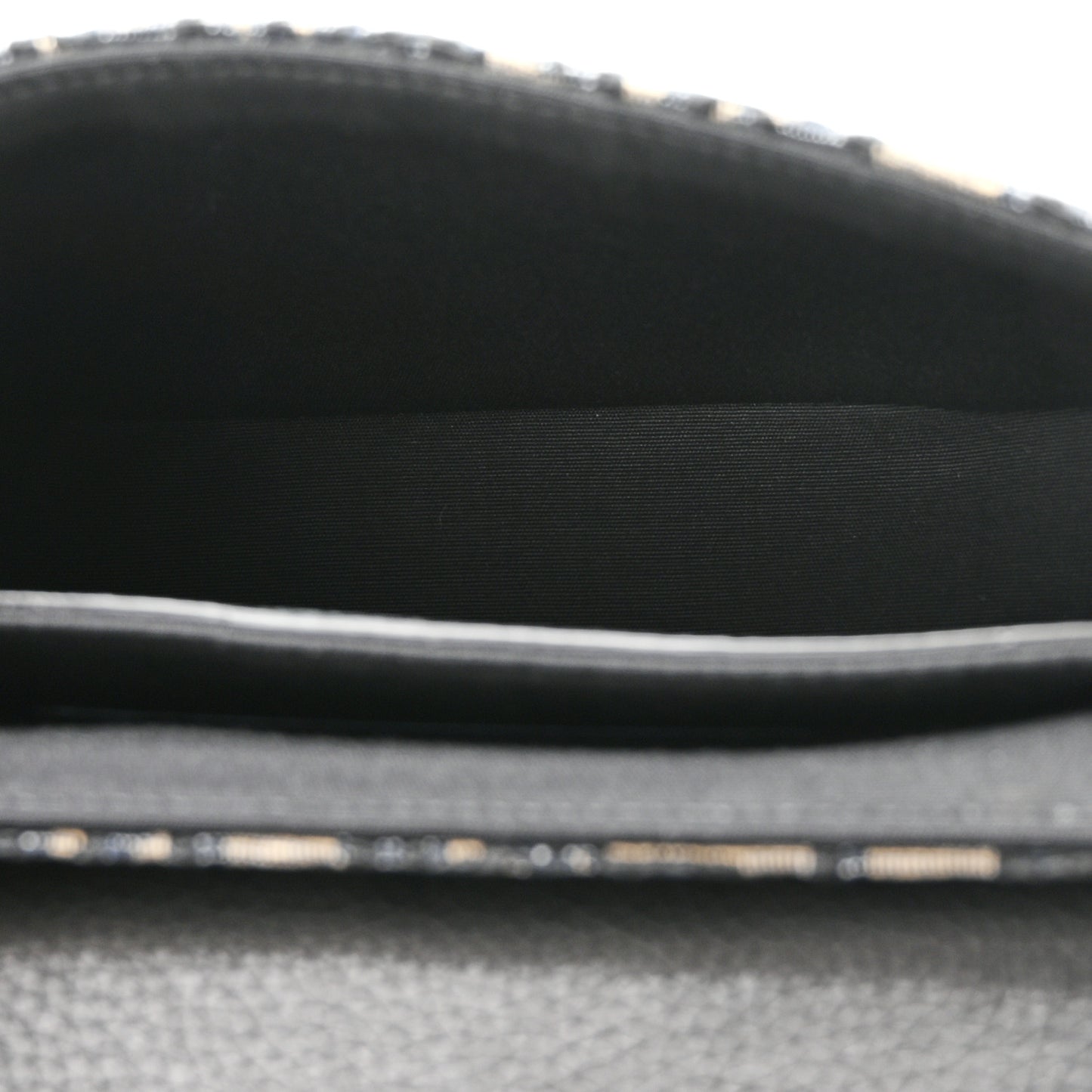 Grained Calfskin Oblique Mini Saddle Messenger Bag With Flap Beige Black