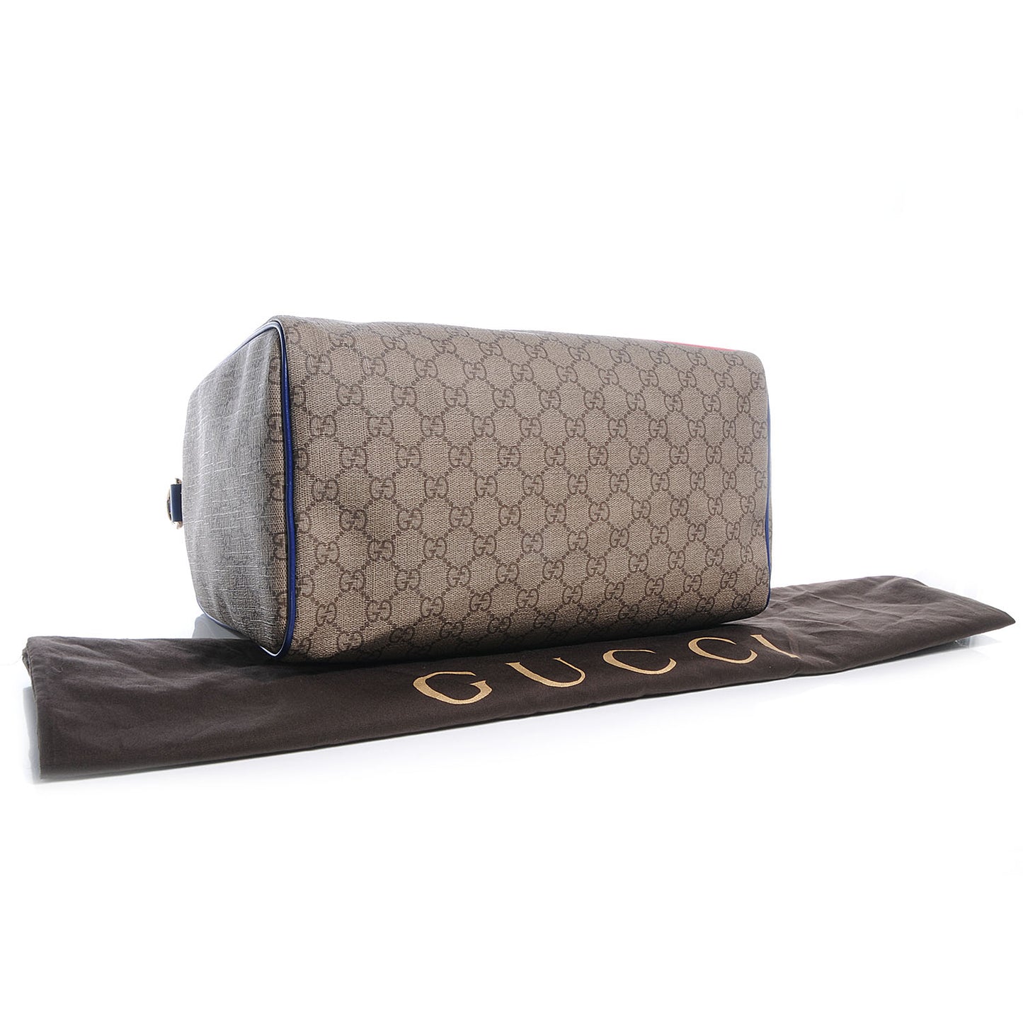 GG Plus Monogram Medium Boston USA Flag Unicef Duffle Blue