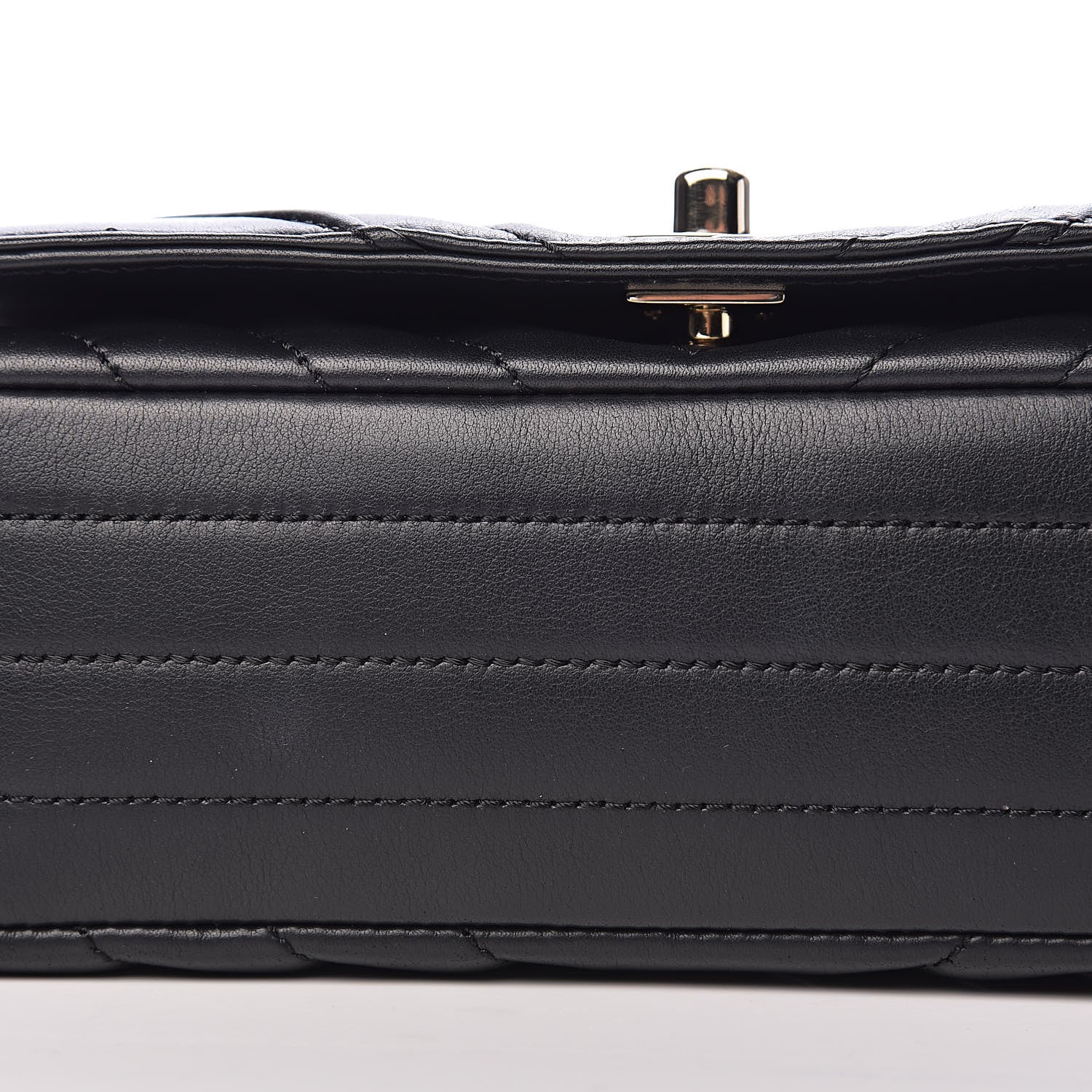 Chanel Calfskin Chevron Quilted Mini Statement Flap Black 12 of 14