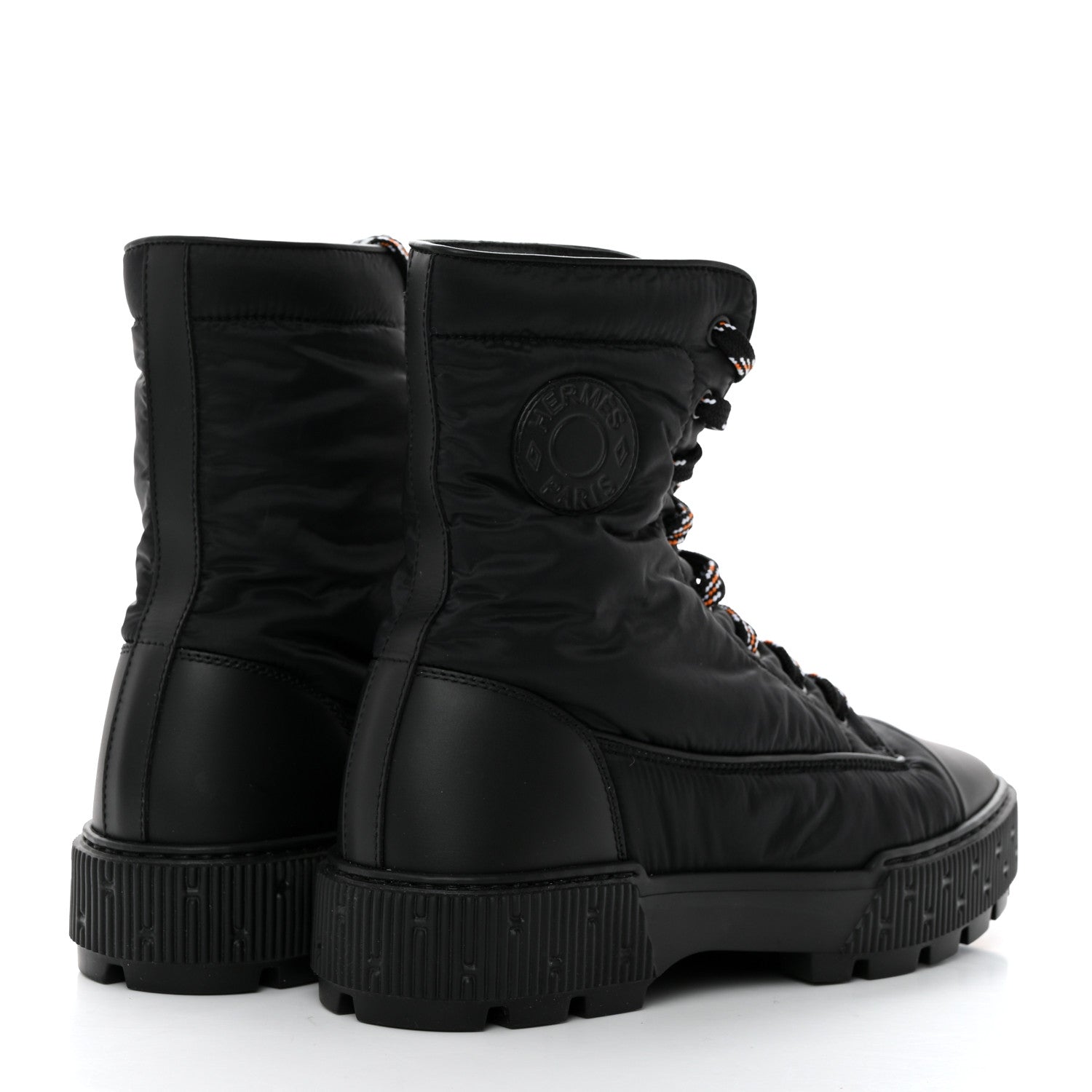 Hermes Calfskin Parachute Fresh Ankle Boots 37 Black 4 of 10