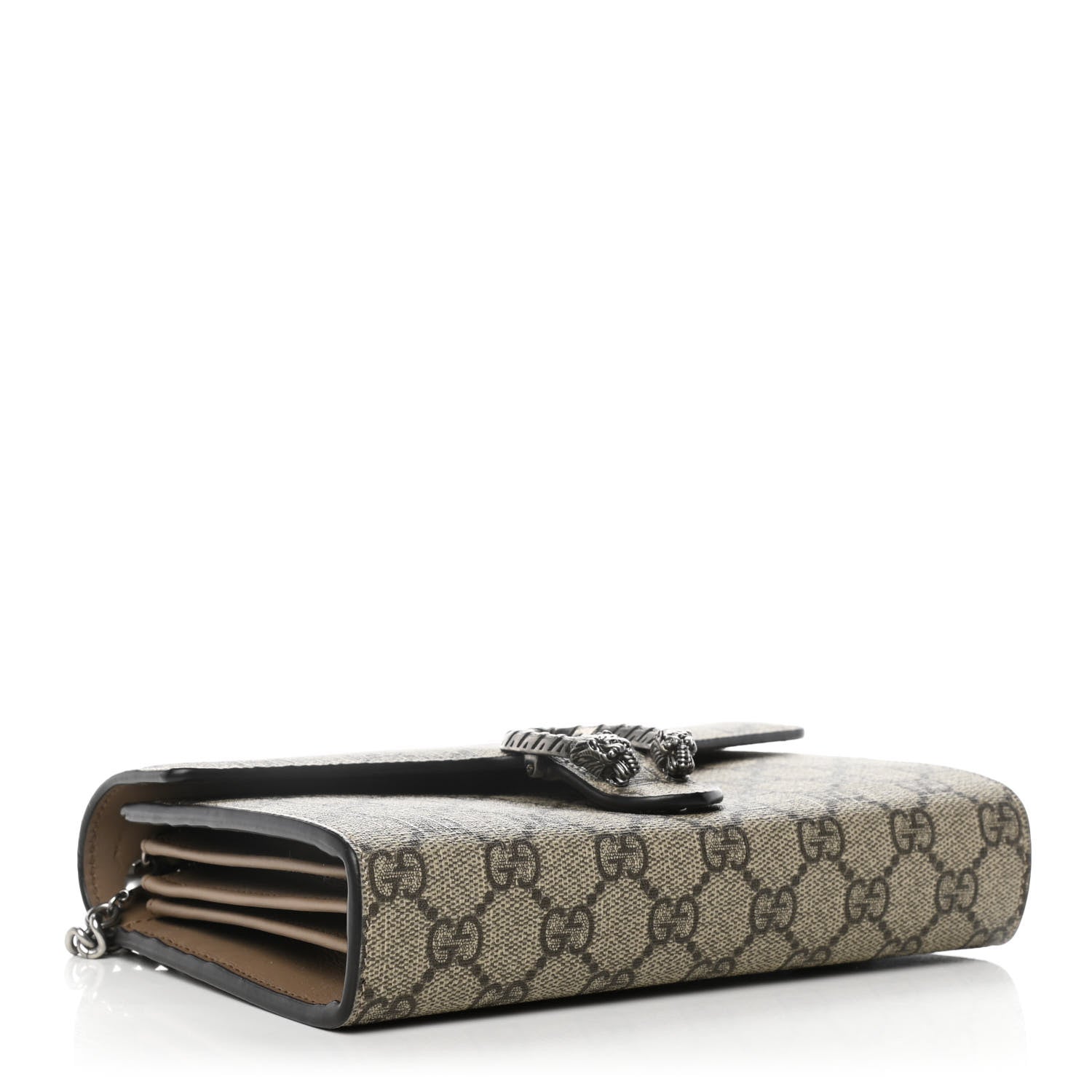 Gucci GG Supreme Monogram Mini Dionysus Chain Wallet Beige Taupe 4 of 10