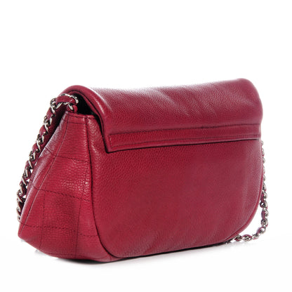 Chanel Caviar Half Moon Wallet On Chain WOC Red 2 of 9