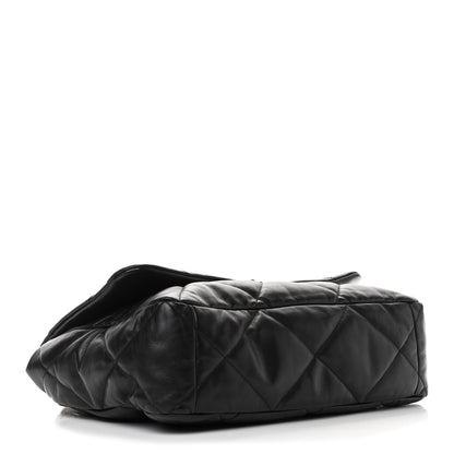 Chanel Goatskin Quilted Maxi Chanel 19 Flap Black 3 of 4