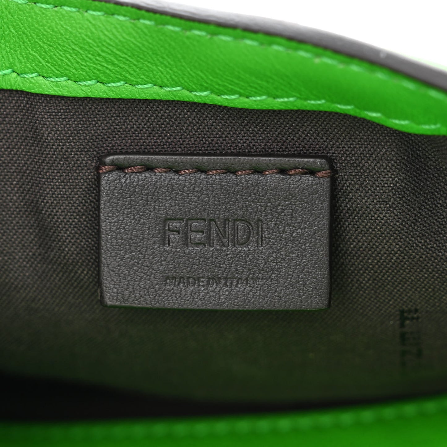 Nappa FF 1974 Embossed Mini Baguette Tomatillo